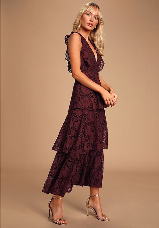 molinetto lace ruffle dress