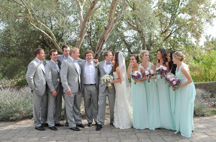 mint and grey wedding