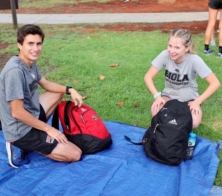 Shortly after our first date, still acting like awkward high schoolers.