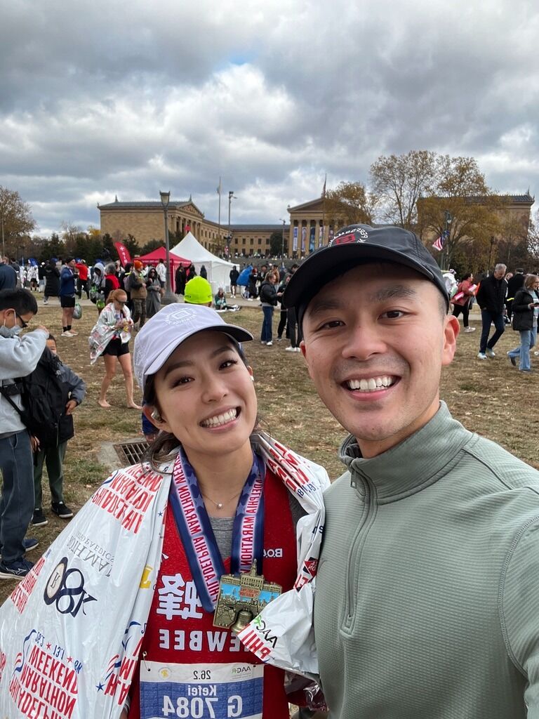 Laura's first marathon in Philly