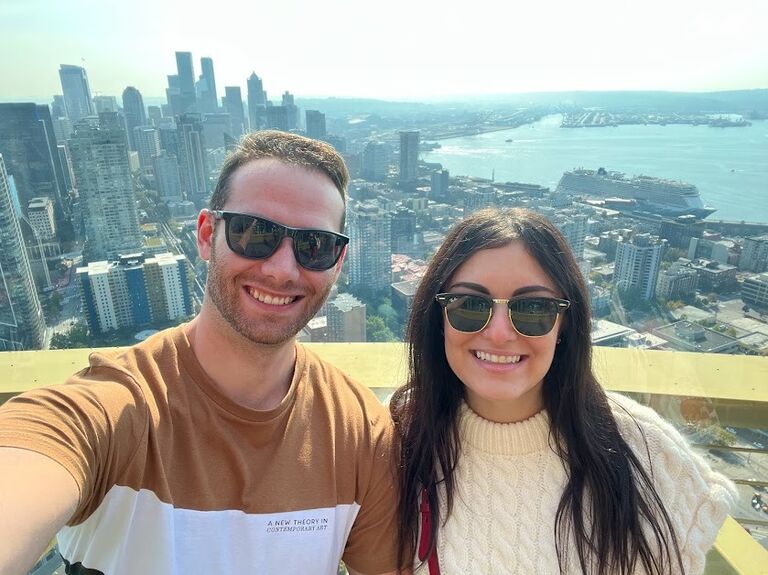 Top of the Space Needle in Seattle!
