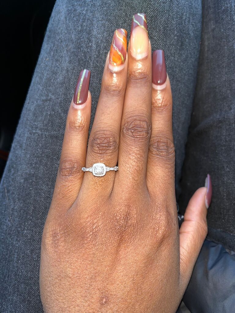 From the moment we met, Jerame has always cherished me as his wife. When he knelt down with a ring, I couldn't believe he was truly proposing. But once it sank in, saying yes was the easiest decision of my life.