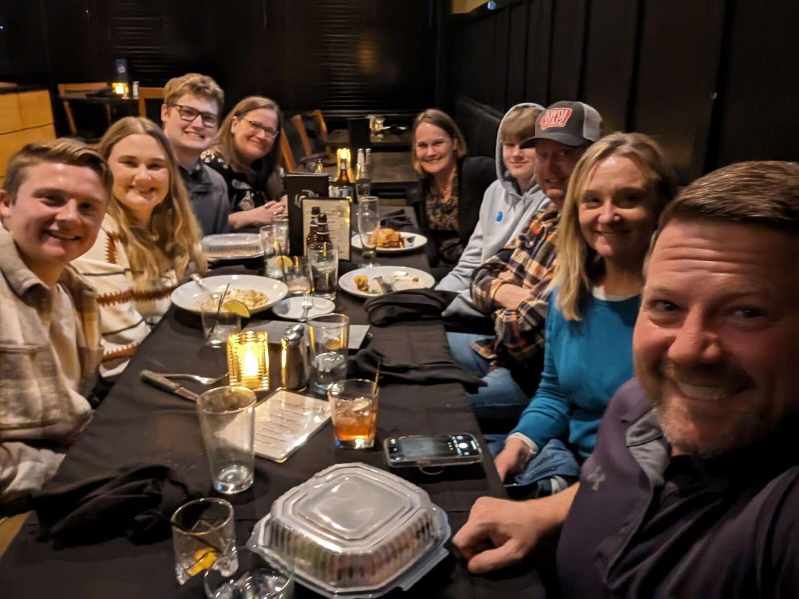 Engagement dinner celebration with our families!