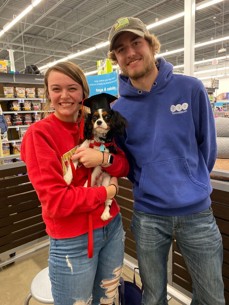 Bentley Graduating from beginner puppy training at PetSmart.
