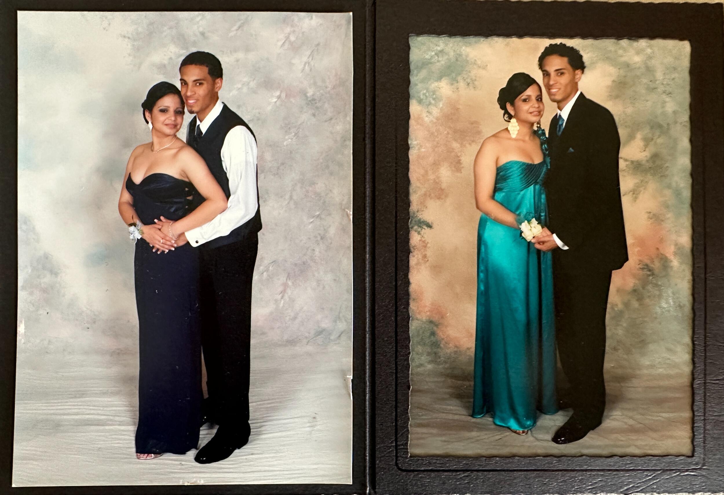 Photos from Jose and Marta’s high school prom in 2009 and 2010 capture the joy and excitement of their teenage years.