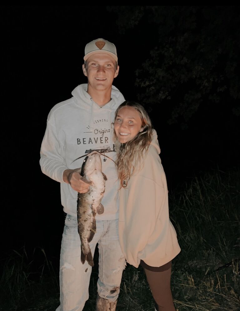 COVID hit so we both moved home from college and enjoyed our extended summer together filled with lots of Rummikub, bonfires, and fishing! 