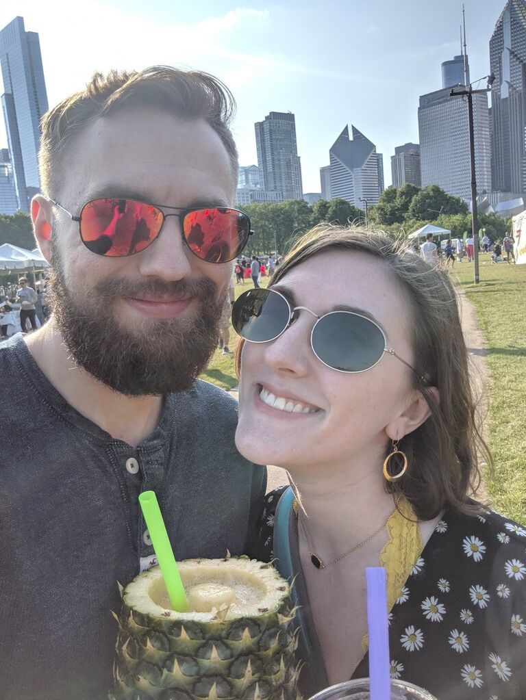 Overtime, the couple began to bond over their love for good (vegetarian) food.
