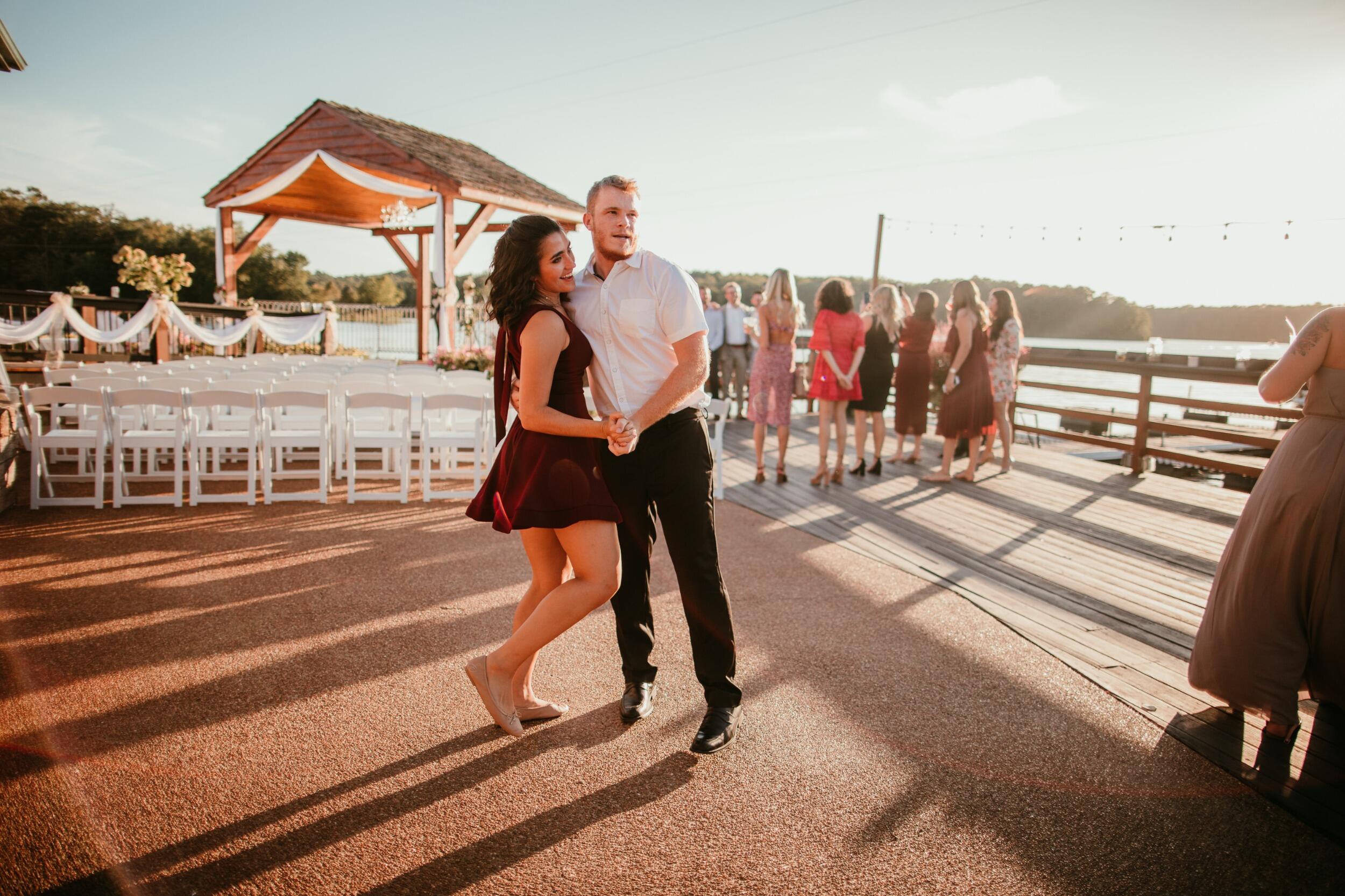 Jacob takes Kassidy to his cousin Kelli's wedding. It's the first time Kassidy met his extended family. (Jacob used this photo for Clue #3 on the Easter Egg hunt leading to his proposal.)