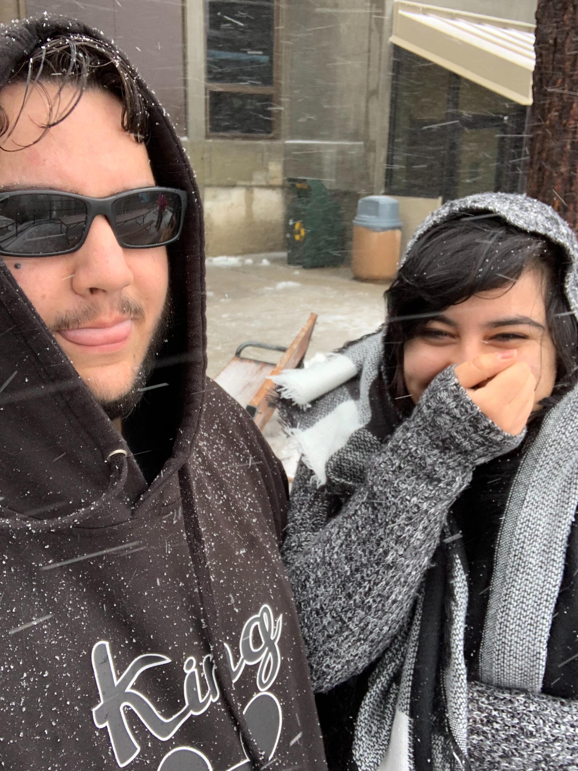 Surprise snow flurry on Mount San Jacinto