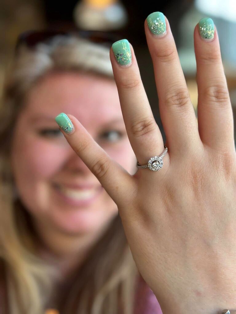 He popped the question...I said yes!