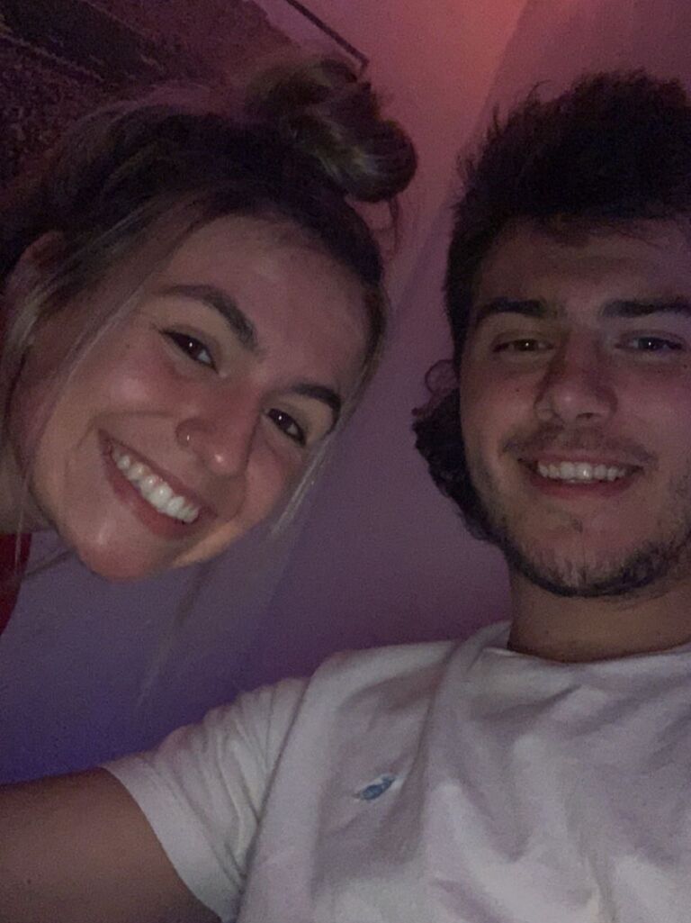 We met at a party (shocker). This is actually our first picture together!