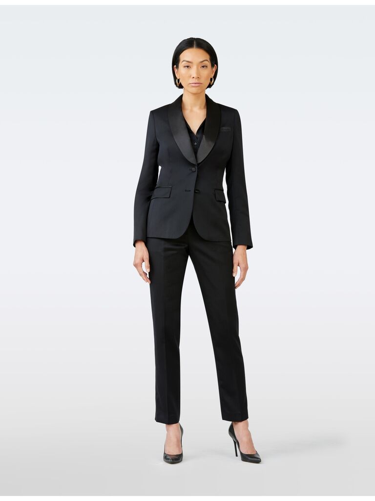 Women's fitted tuxedo by Indochino. 