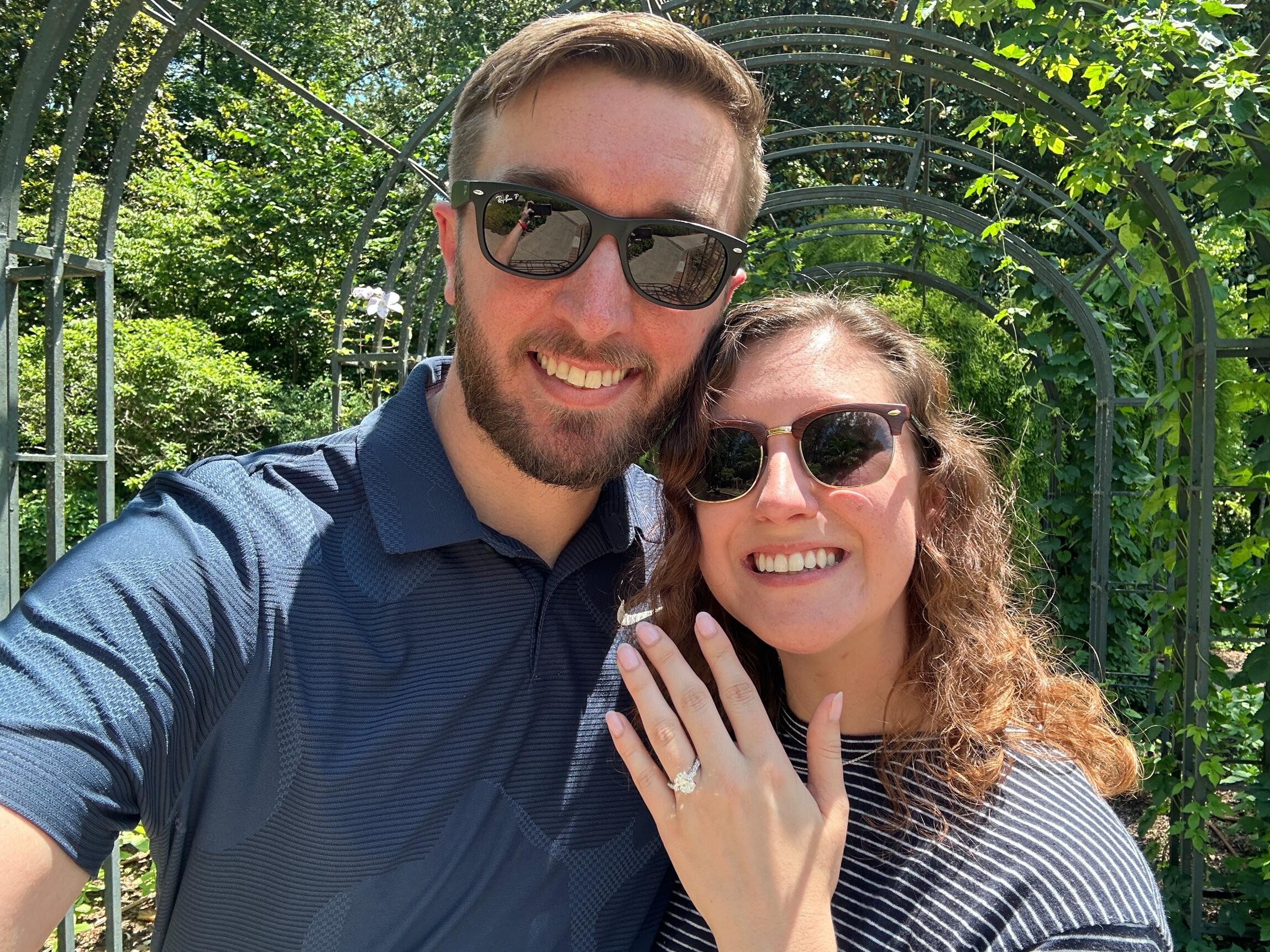 Hunter proposed at the beautiful Dixon Gardens! Couldn't have asked for a better day.