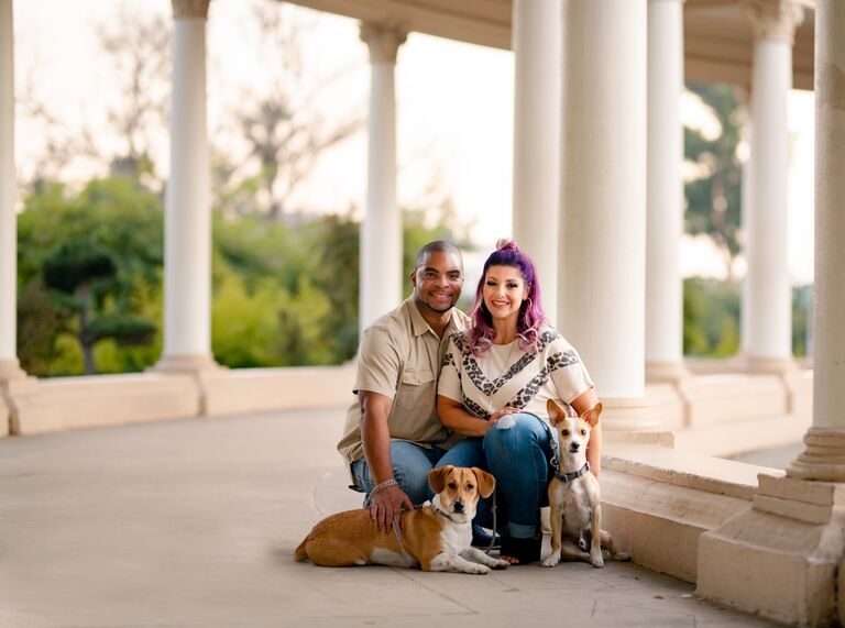 Family Photo with our Fur Babies Bruno & Brooklyn aka "Big Baby"
