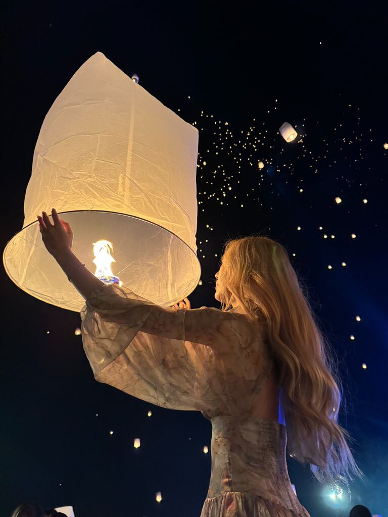 Seeing sky lantern in ChiangMai