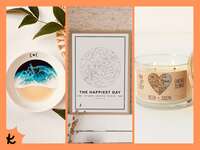 Collage of 18th anniversary gift ideas