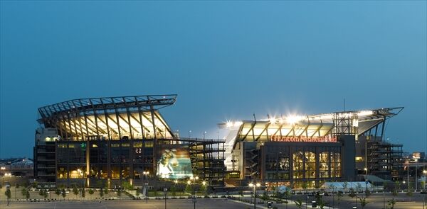 The Venue Lincoln Financial Field!!! We are all the way up front!