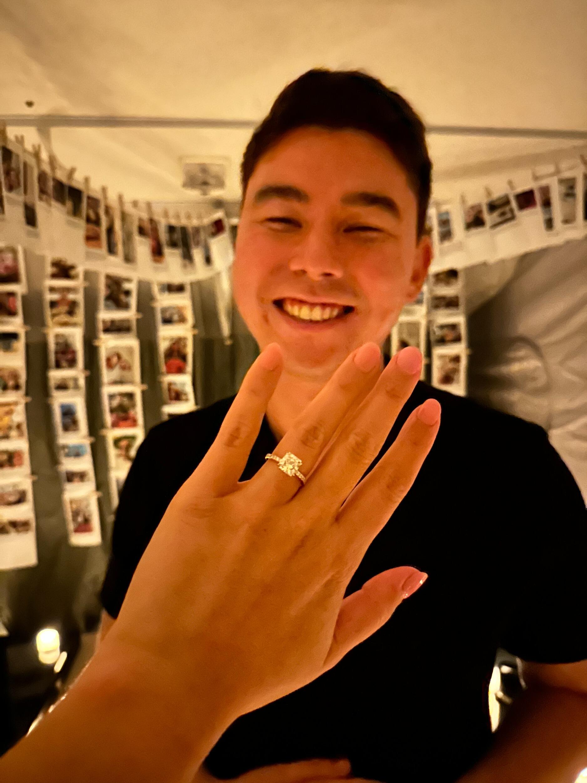 Michael proposed in Carpinteria with the most gorgeous ring and Jules said YES!