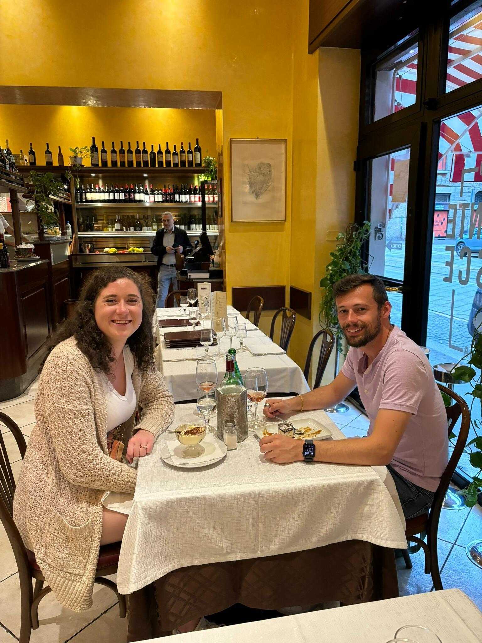 First Dinner in Italy