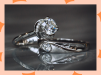 Gold and silver engagement rings