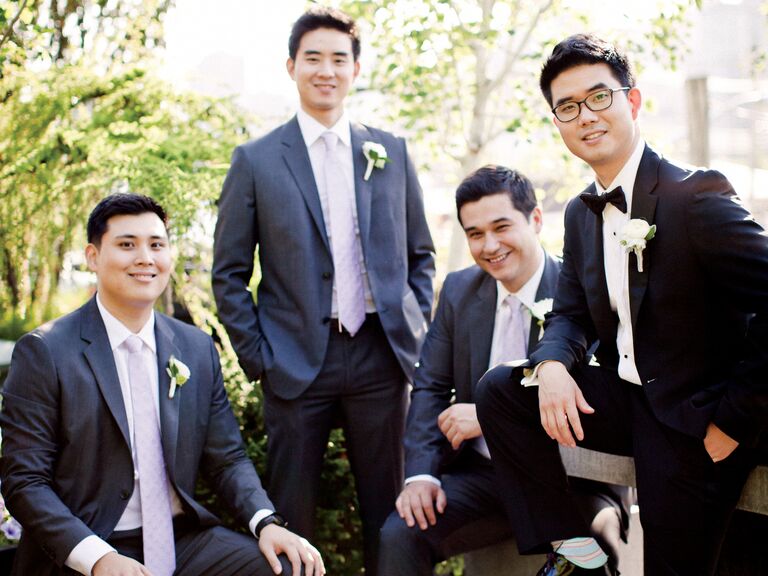 Groomsmen tuxedo outlet ideas