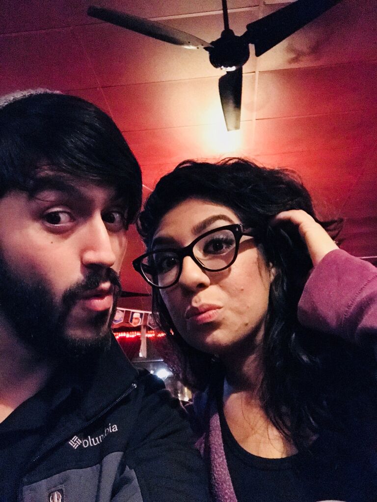 The first day we met aka our first date.
We met in downtown Aurora. We had no idea what the future would bring. All we knew is that we felt that instant deep connection and have been in love with  each other ever since. 
