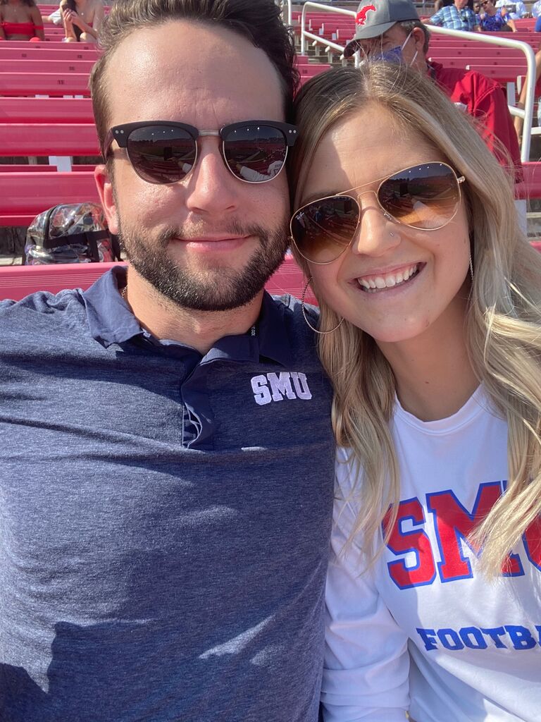 Our first SMU football game as a couple