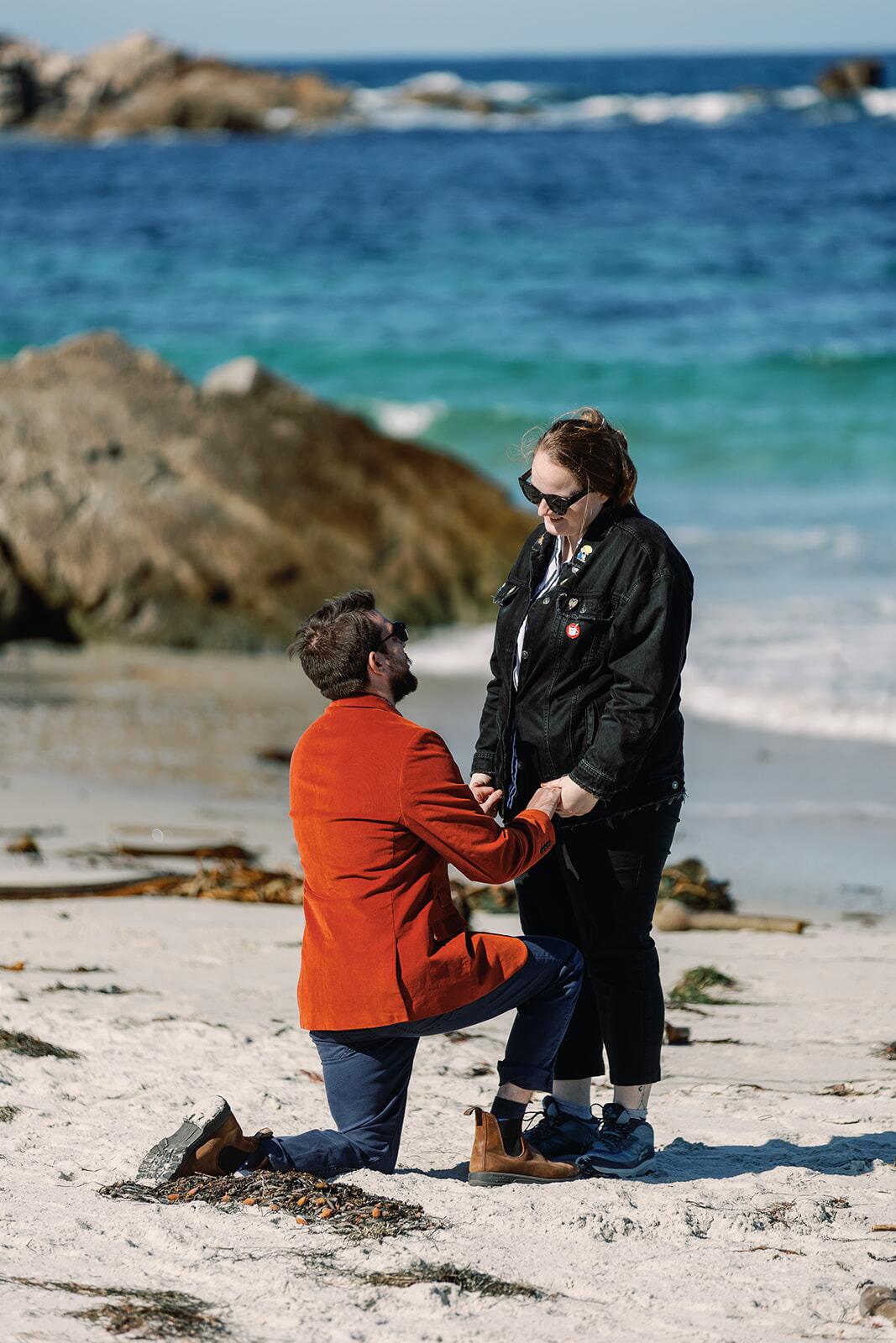 Our engagement!
Andrew proposed in Spanish Bay, near Carmel-by-the-Sea, CA.