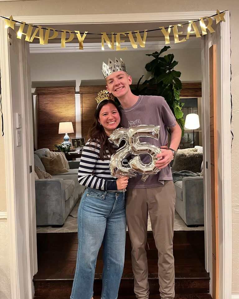 Grant visited Peyton's hometown, Houston, TX, to celebrate New Years with her family.