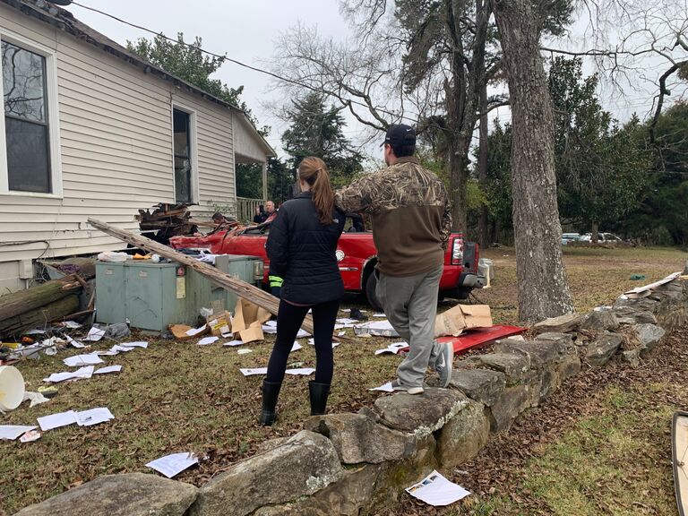 When the truck drove the house we were renovating