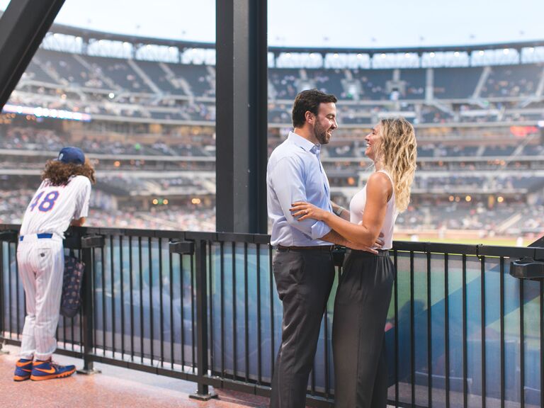 A Baseball Stadium Engagement Session