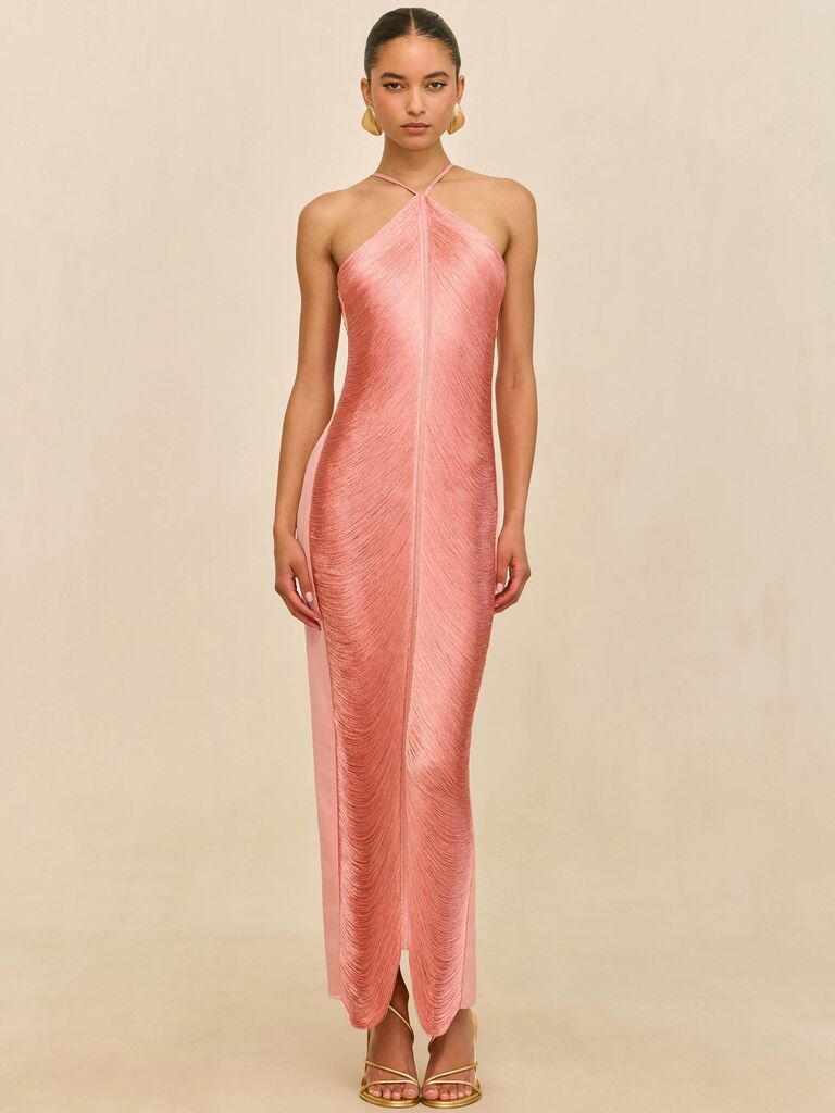 Cult Gaia pink mother-of-the-bride dress