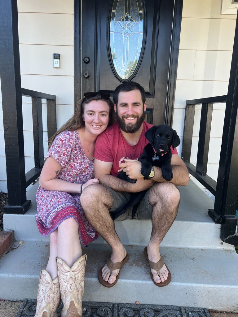 Family photo, with the newest (at the time) addition, Millie