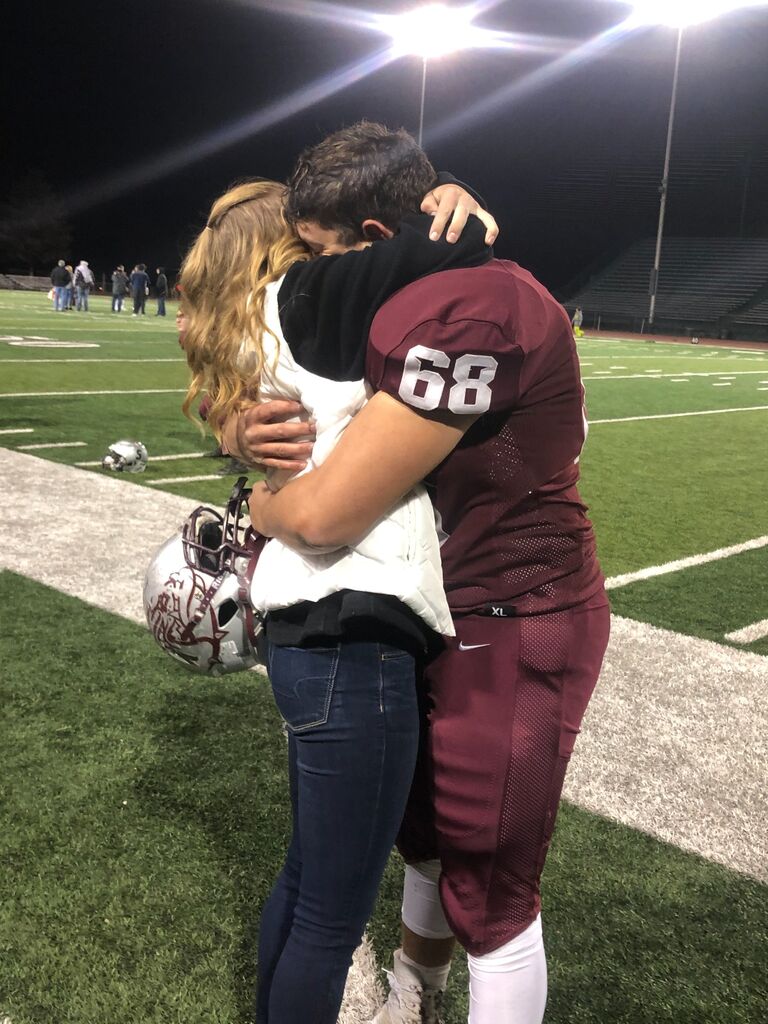 Surprised Carl for his senior night game