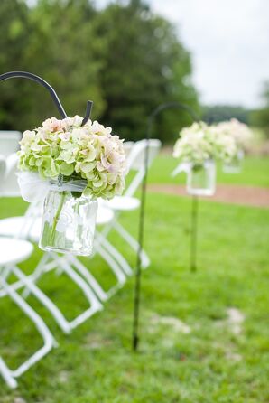 Understated Purple Hydrangea Centerpieces