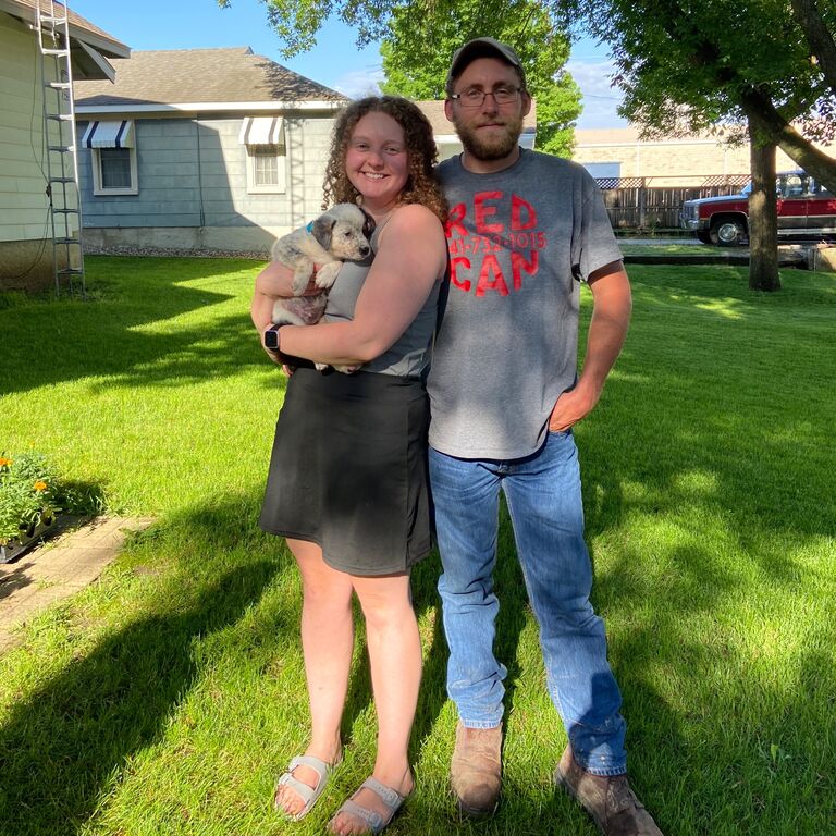 We welcomed our dog, Benji to the family