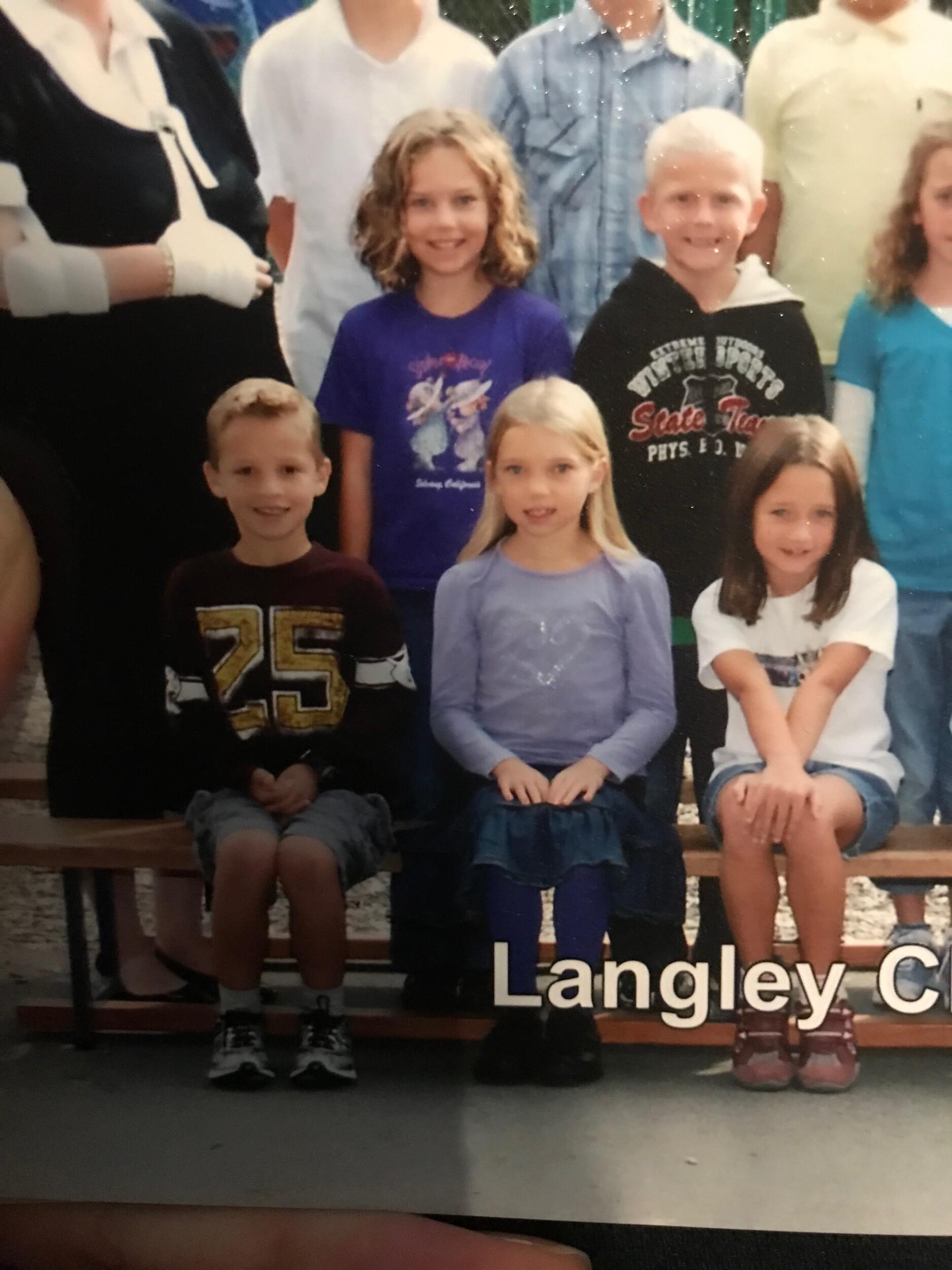 Sitting beside each other again in grade 3! (Fun fact: we were in the same class from Kindergarten- grade 4)