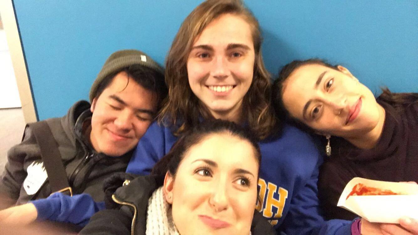 With our besties from college... still just friends!