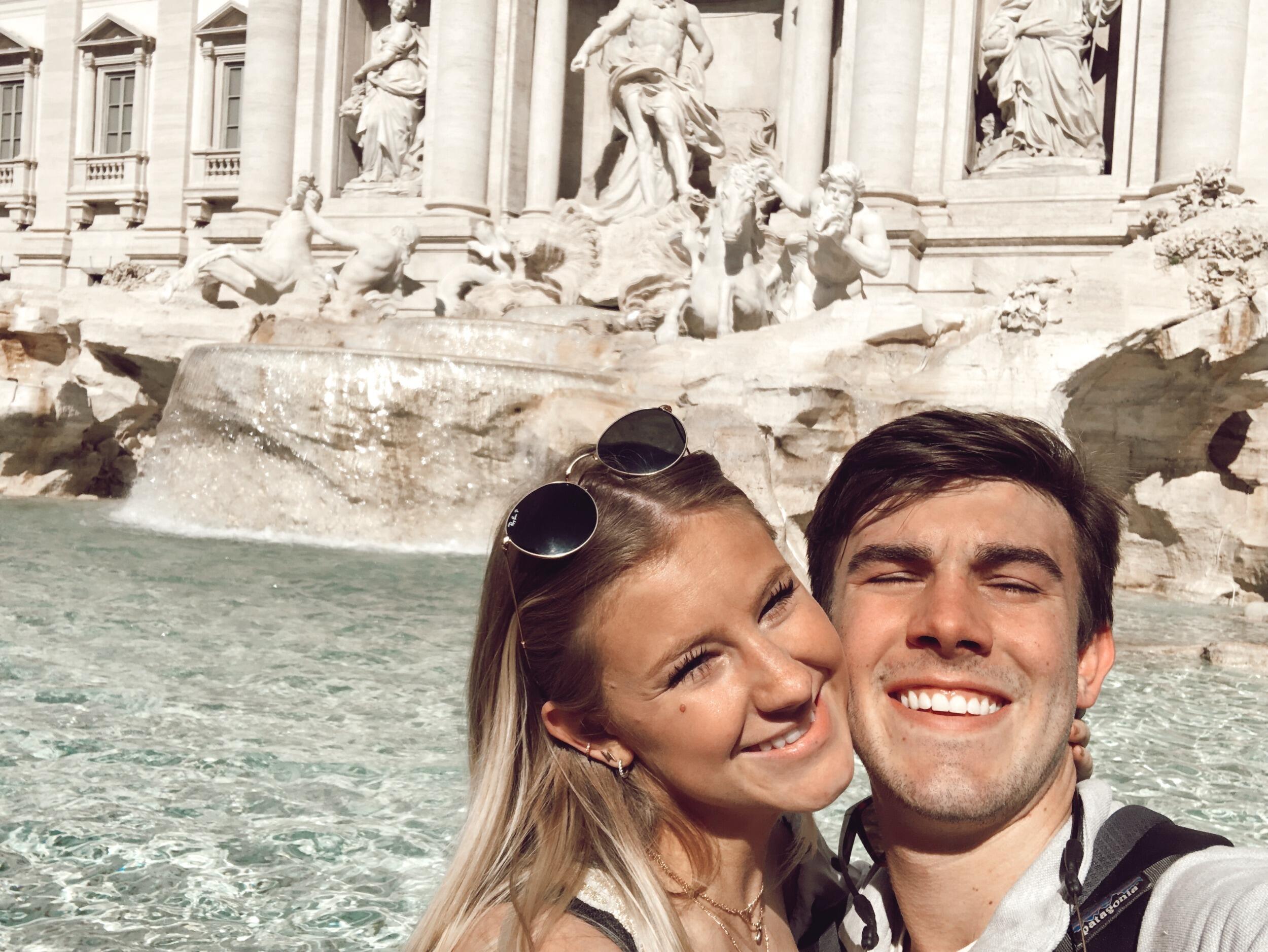 Harrison came to visit Claire while she studied abroad in Italy. This photo is at the Trevi Fountain in Rome. 