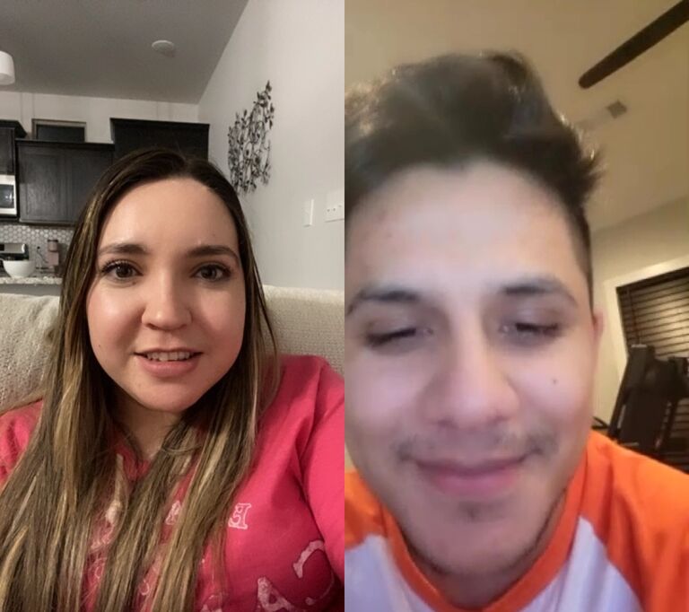 FaceTiming while long distance.