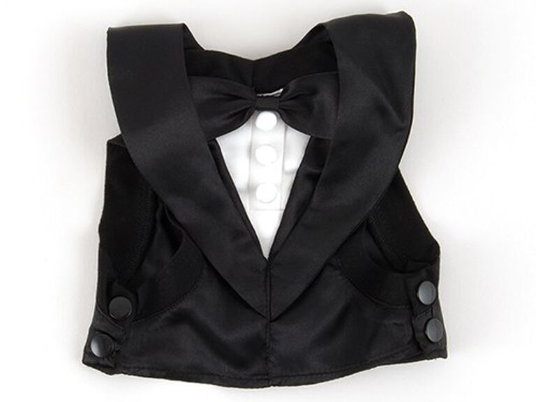 Black dog tuxedo for wedding