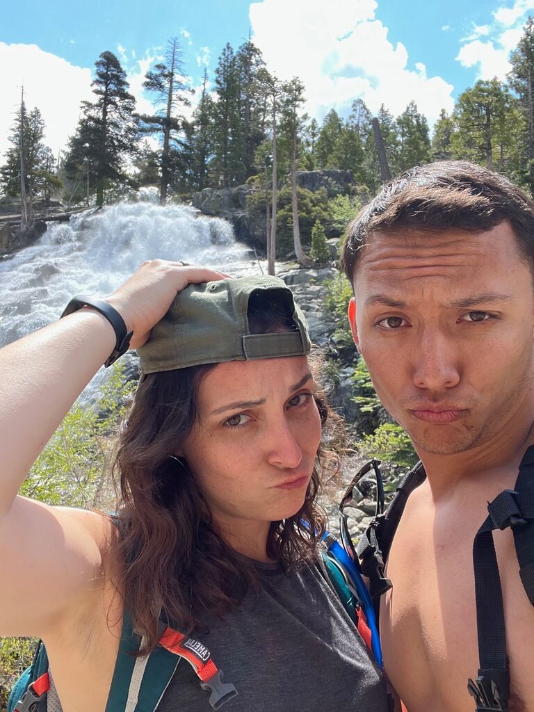Showing off our incredibly good-looking model pose, Blue Steel (she still doesn't get this reference).