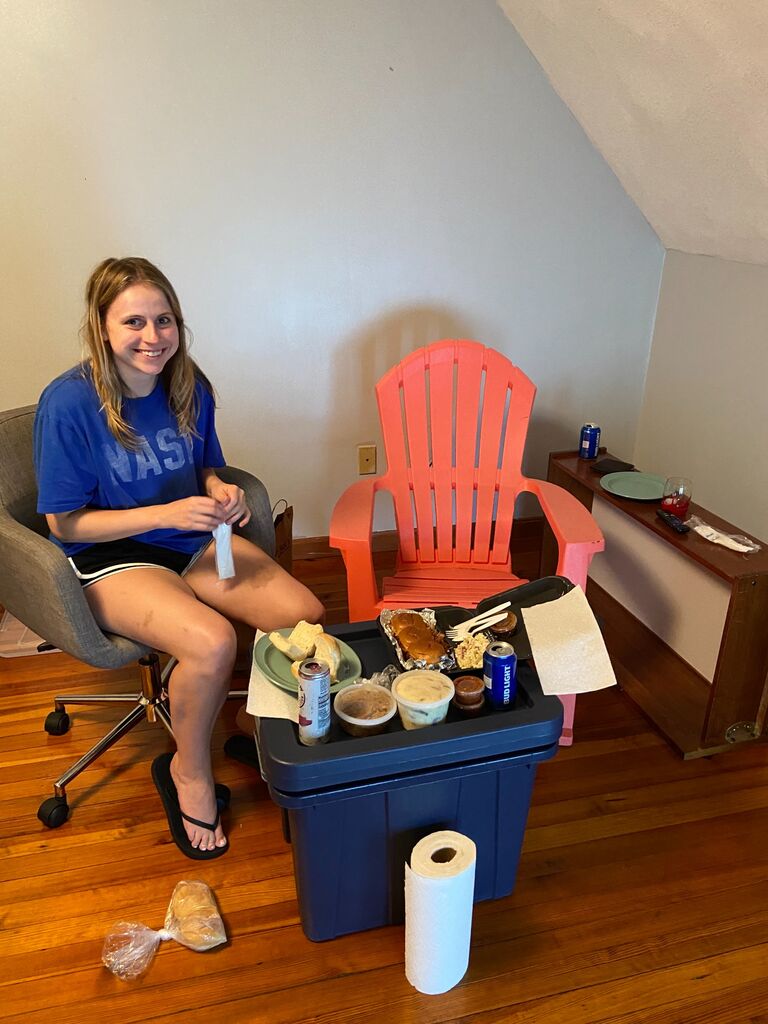 First night in our new apartment