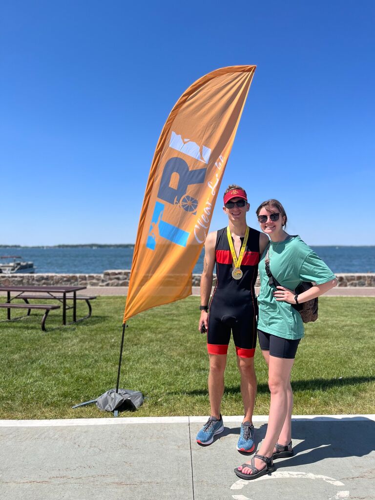 Austin completed his first triathlon.