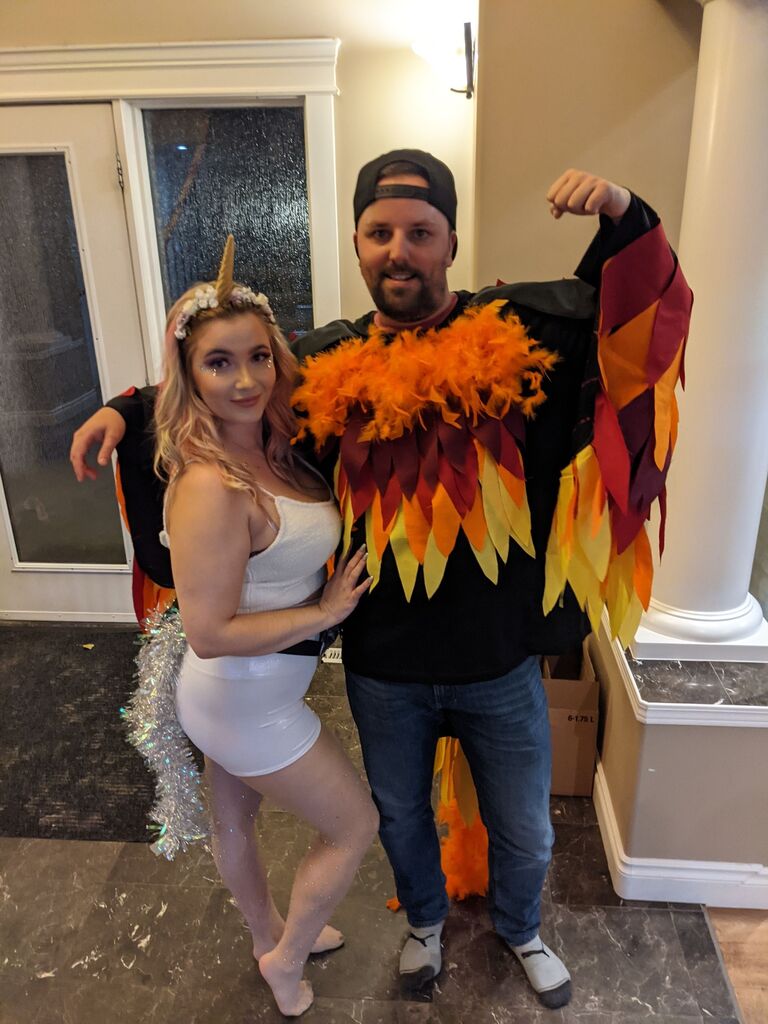Epic Halloween costumes made by my Mom. Unicorn and Phoenix
Stony Plain, AB