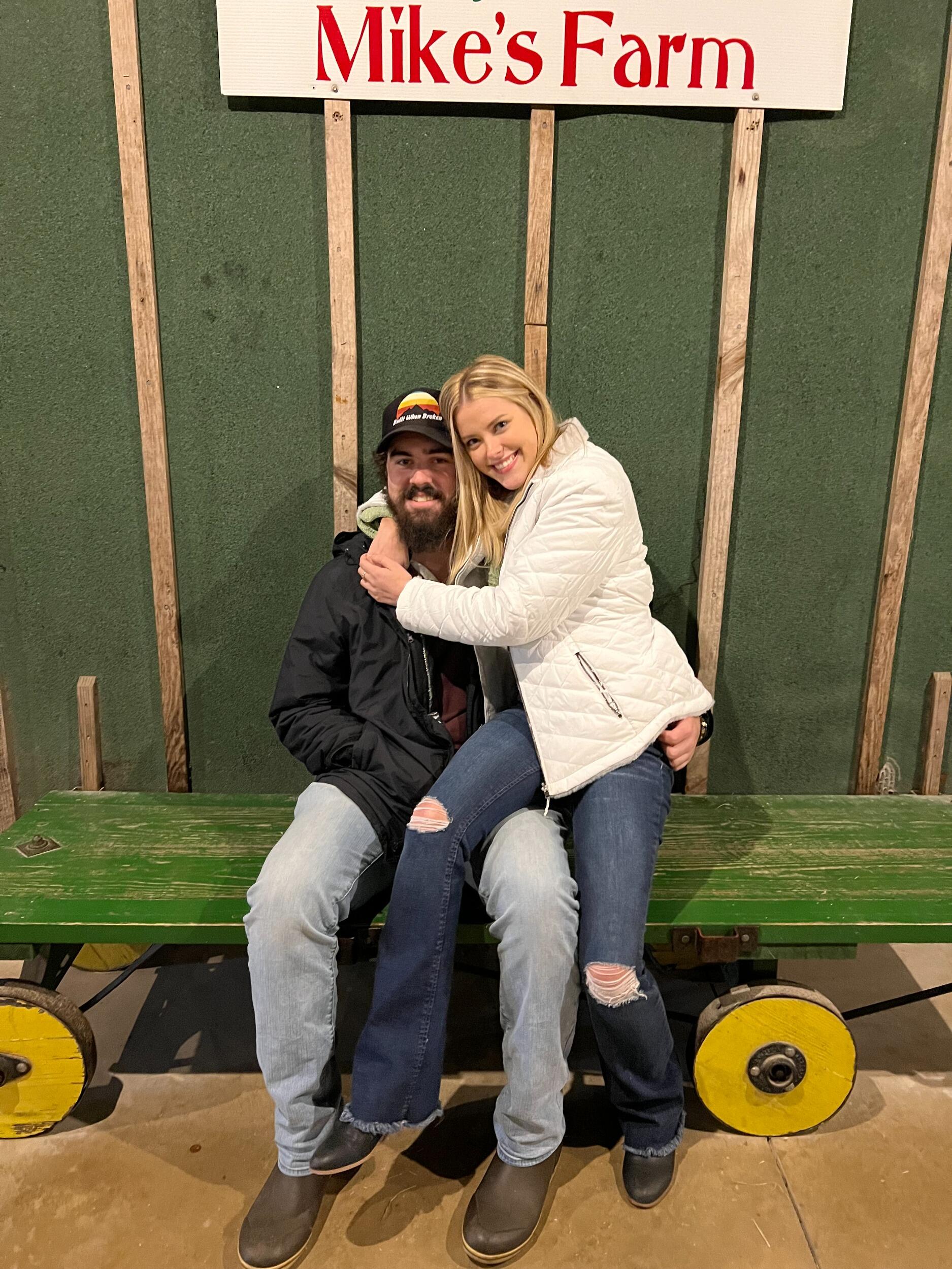 Trip to Mike's Farm for our first Christmas together! 
