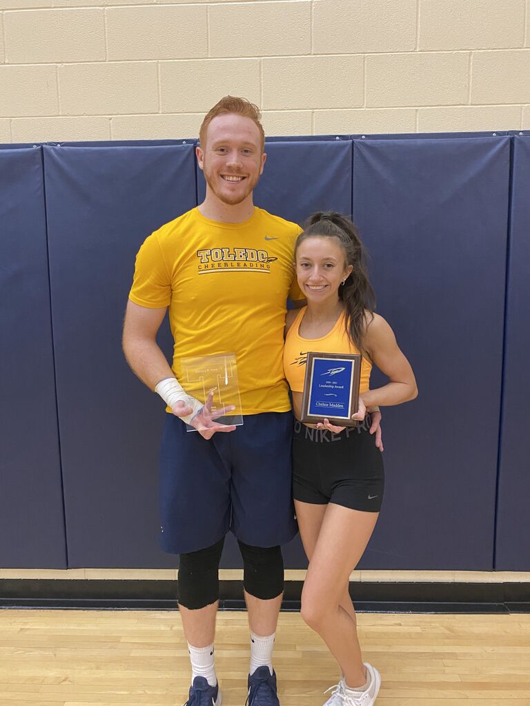 Receiving UT cheer Awards Together