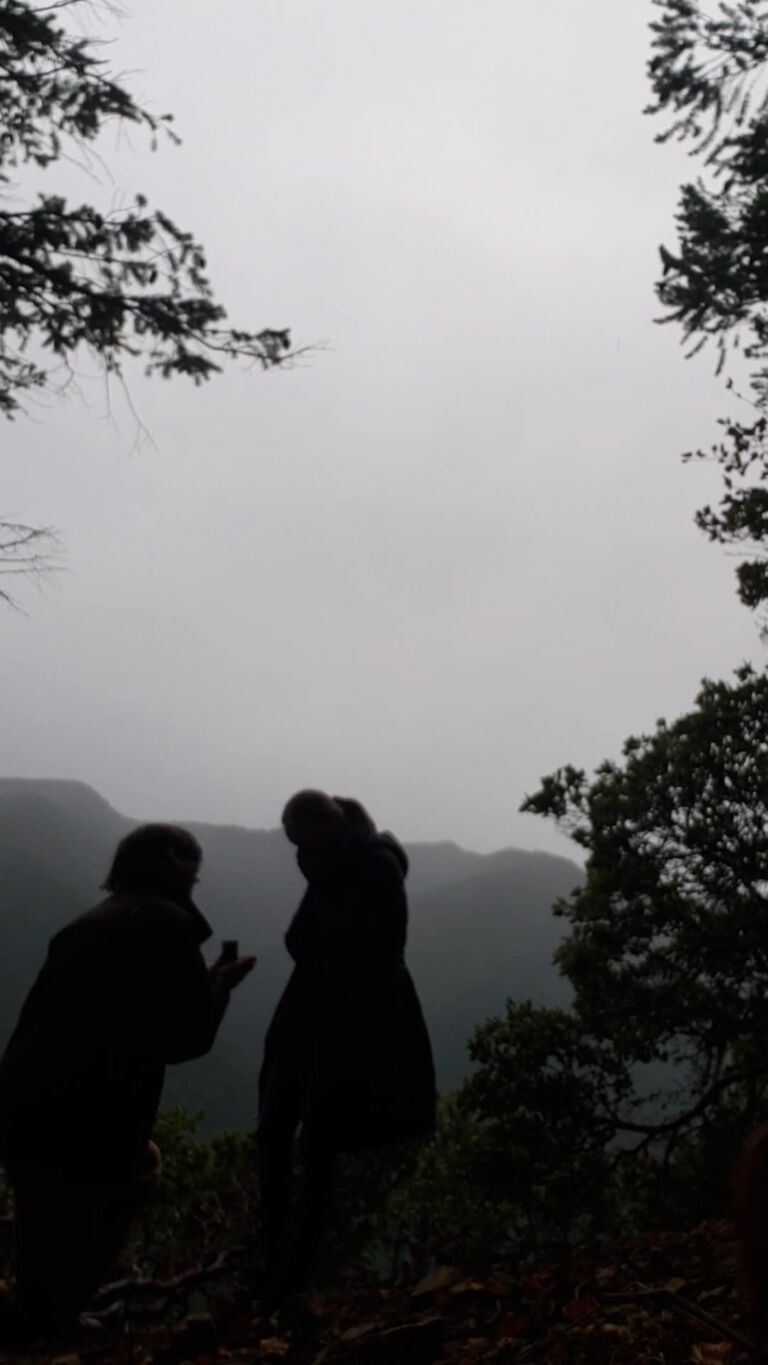 On our way back down, Aidan pulled us aside and *very discretely* set up a camera to record his proposal! 