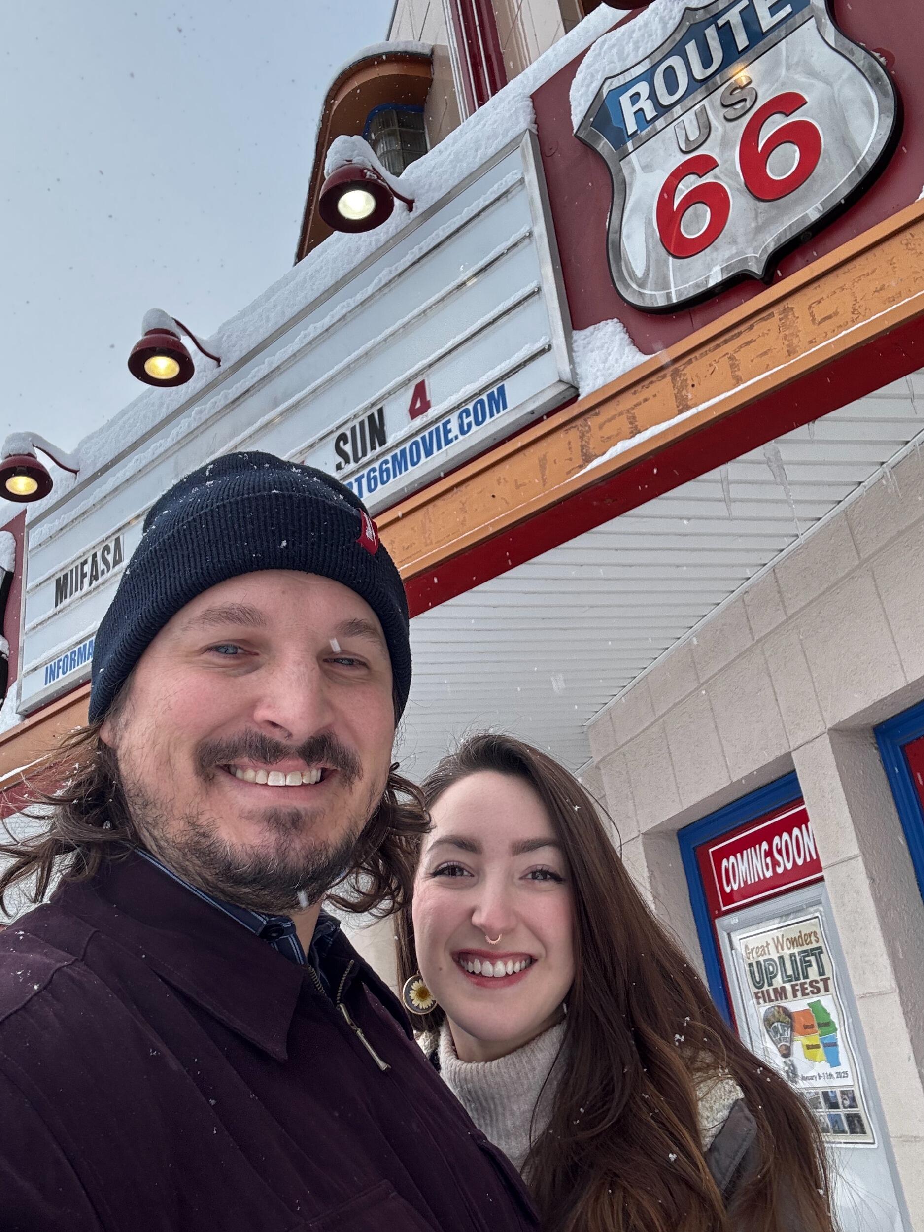Us at our first film festival together, Uplift Film Fest in Joplin, MO, where Chris' family's documentary "I'm So Glad" aired.
