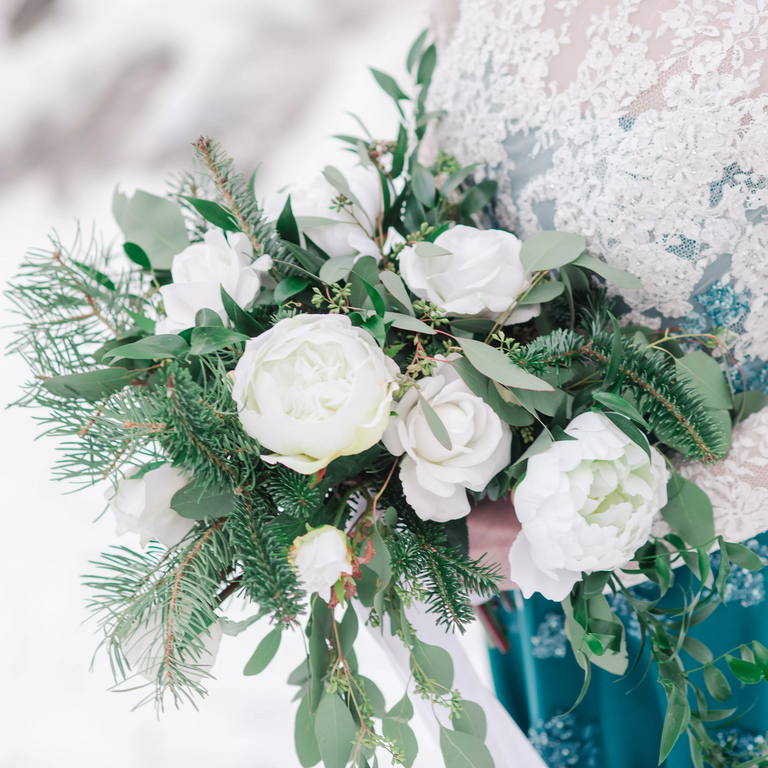 Flower Girl Bouquet,dusty Blue , Sage Green,white Rose, Blush,babys  Eucalyptus,bridesmaids Bouquet,flower Wedding Decorations 